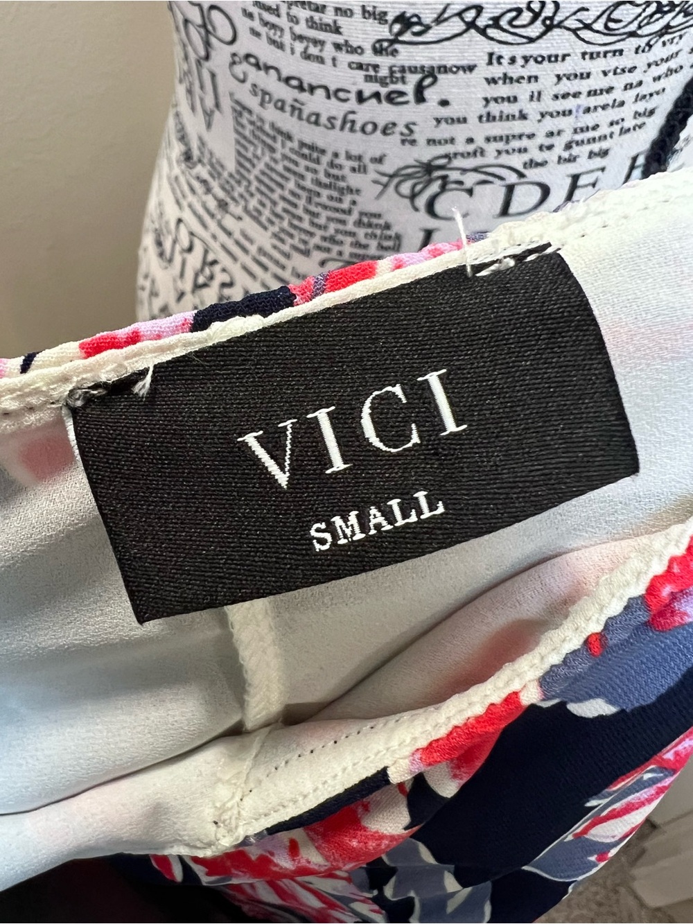 VICI Navy Floral Halter Maxi Dress Open Back Small wedding guest vacation - Picture 8 of 9